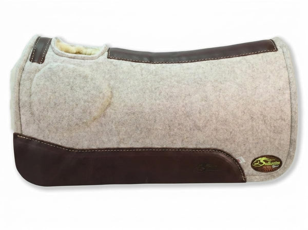 OrthoRide™ Elite Saddle Pad Premium Tan Topper with Fleece Bottom 1