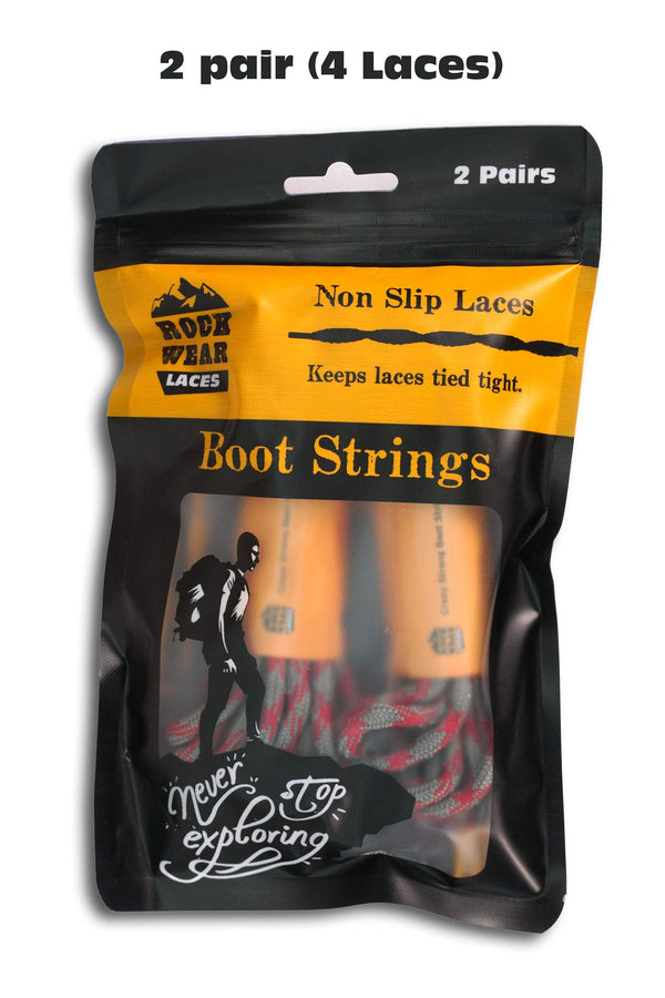 ROCKWEAR (2) PAIR NON SLIP HIKING BOOT LACES Hiking Boot Work Boot Shoelace