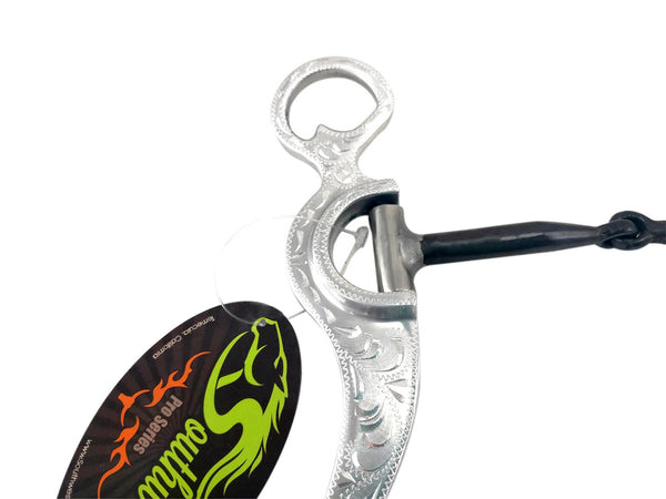 Featherlite Pro Long Shank Snaffle Bit, 8.5-inch Cheeks