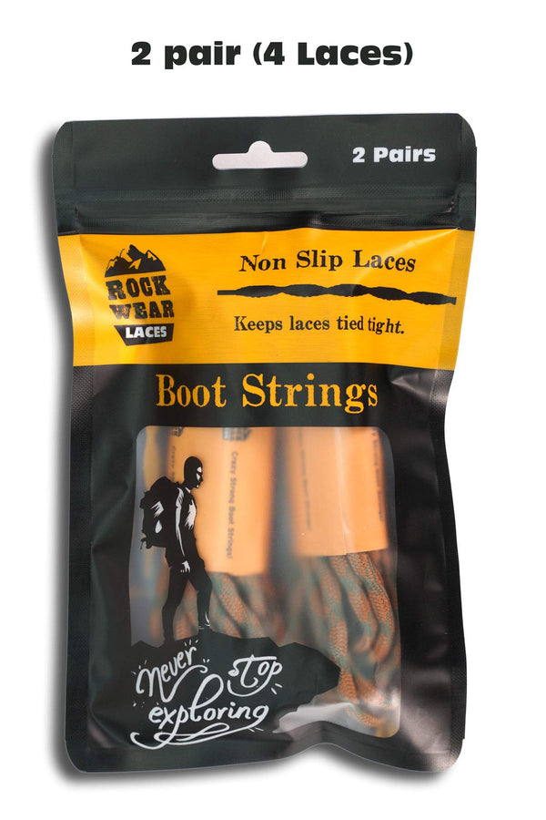 ROCKWEAR (2) PAIR NON SLIP HIKING BOOT LACES Hiking Boot Work Boot Shoelace