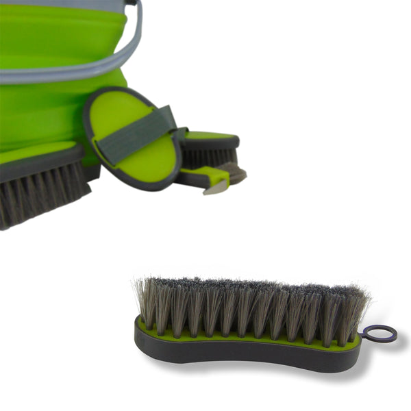 Collapsible Grooming Kit with 10 Liter Bucket and 5 Grooming Tools - Turquoise