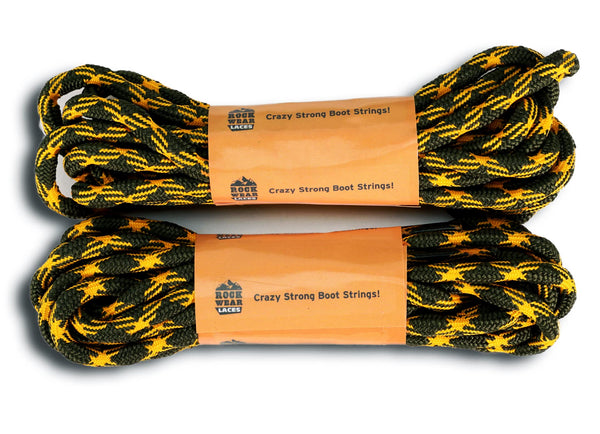 ROCKWEAR (2) PAIR NON SLIP HIKING BOOT LACES Hiking Boot Work Boot Shoelace