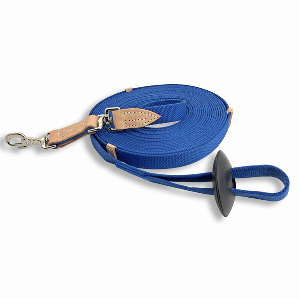 35' Flat Cotton Lunge Line with Rubber Stop