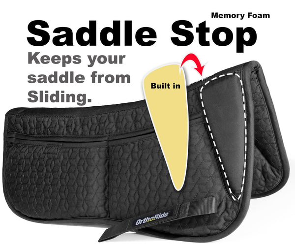 Black English Half Pad with Memory Foam Shims