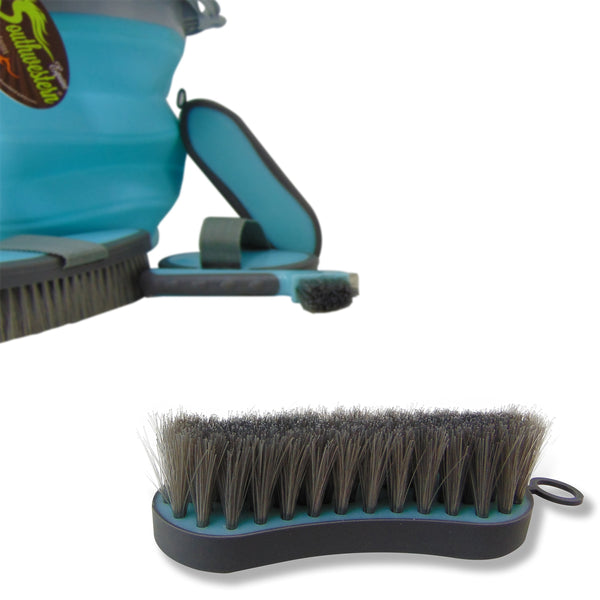 Collapsible Grooming Kit with 10 Liter Bucket and 5 Grooming Tools - Turquoise
