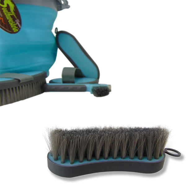 Collapsible Grooming Kit with 10 Liter Bucket and 5 Grooming Tools - Turquoise - SouthwesternEquineSWE-166007TQ