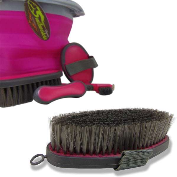 Collapsible Grooming Kit with 10 Liter Bucket and 5 Grooming Tools - Turquoise