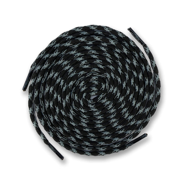 ROCKWEAR (2) PAIR NON SLIP HIKING BOOT LACES Hiking Boot Work Boot Shoelace - SouthwesternEquineSWE-RW-NS-DRKGRY/BLK-120