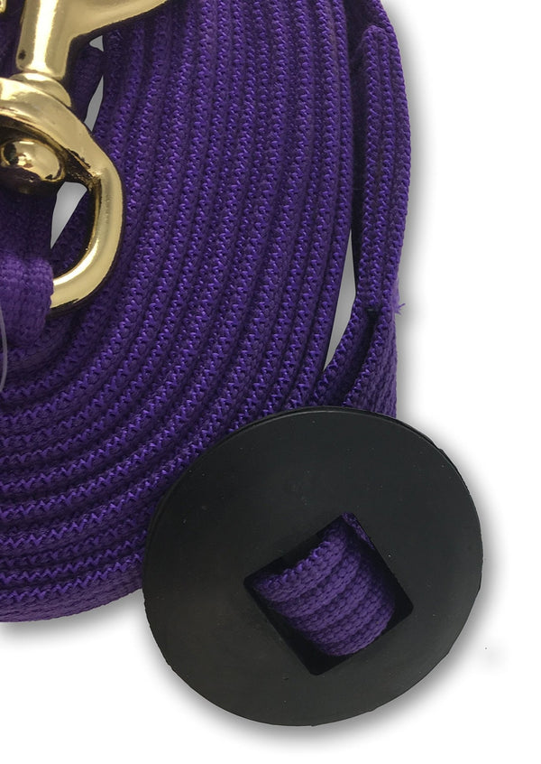 24 ' Flat Cotton Web Lunge Line with Bolt Snap & Rubber Stop - SouthwesternEquineSWE-195939PP
