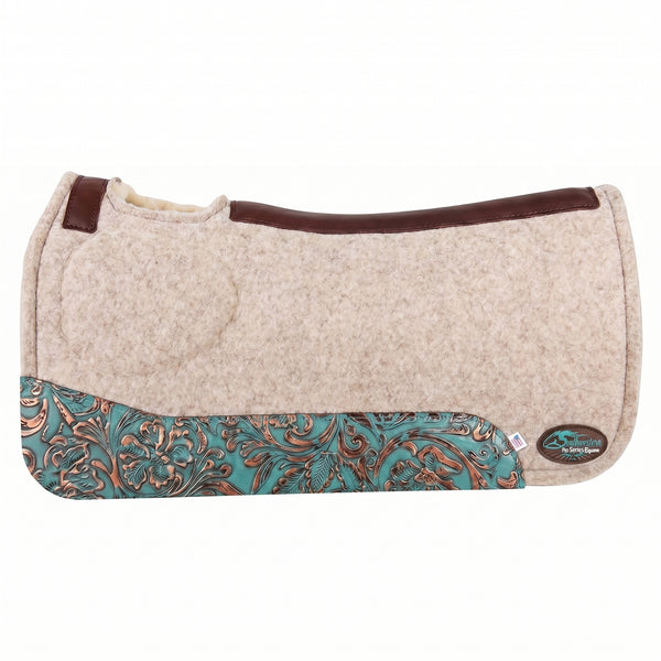 OrthoRide™ Elite Saddle Pad Premium Tan Topper with Fleece Bottom 1
