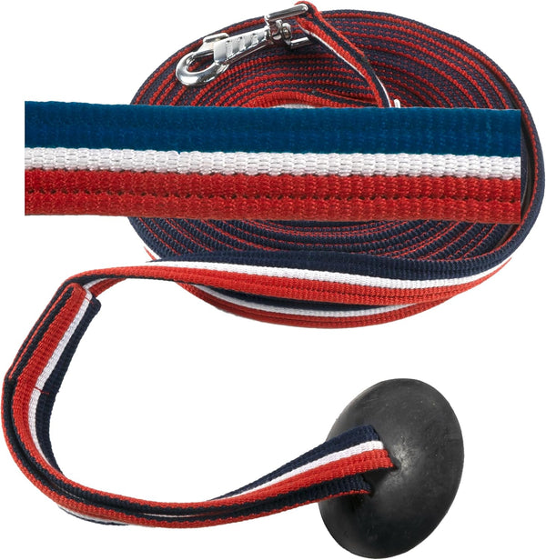 24 ' Flat Cotton Web Lunge Line with Bolt Snap & Rubber Stop