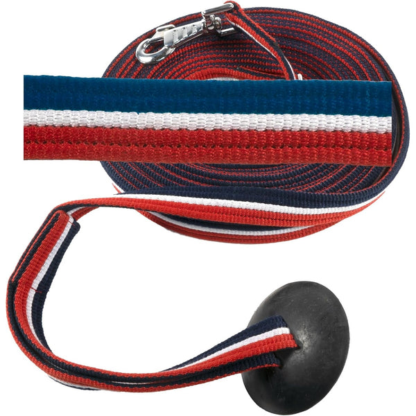 24 ' Flat Cotton Web Lunge Line with Bolt Snap & Rubber Stop