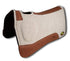 OrthoRide™ Elite Premium Tan Topper and Chocolate Wool Bottom 1" Saddle Pad