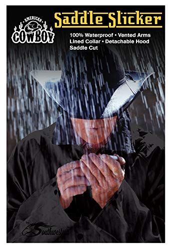 American Cowboy Saddle Slicker Rain Coat Duster – 100% Waterproof Full Length Unisex