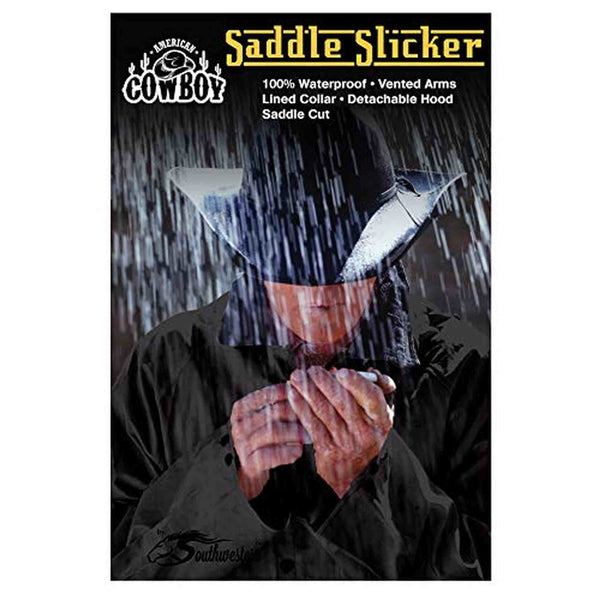 American Cowboy Saddle Slicker Rain Coat Duster – 100% Waterproof Full Length Unisex