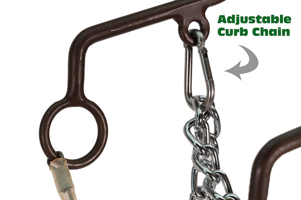 S Hackamore Rope Nose Band Western Antique Bronze