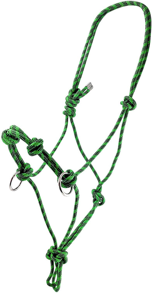 Southwestern Equine Side Pull Rope Halters with Nickle Plated Rings