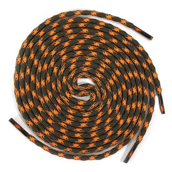 ROCKWEAR (2) PAIR NON SLIP HIKING BOOT LACES Hiking Boot Work Boot Shoelace - SouthwesternEquineSWE-RW-NS-ORG/GRN-120