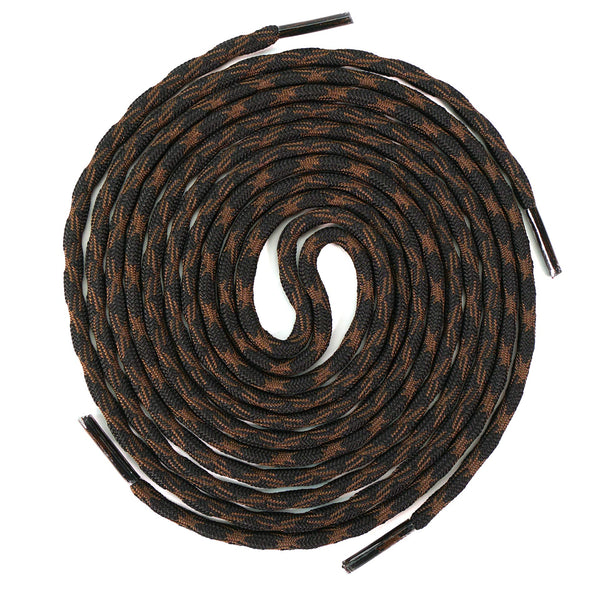 ROCKWEAR (2) PAIR NON SLIP HIKING BOOT LACES Hiking Boot Work Boot Shoelace - SouthwesternEquineSWE-RW-NS-DRKBRN/BLK-120