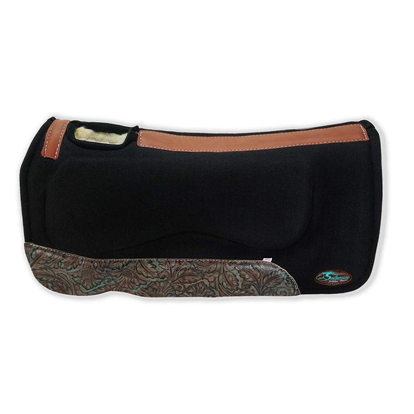 OrthoRide™ All Purpose Black Wool with Fleece Bottom Saddle Pad