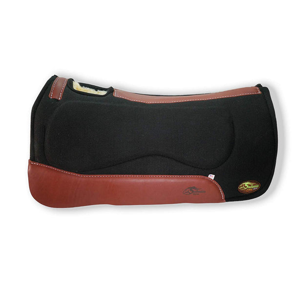 OrthoRide™ All Purpose Black Wool with Fleece Bottom Saddle Pad