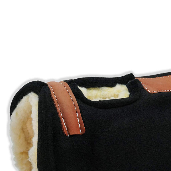 OrthoRide™ All Purpose Black Wool with Fleece Bottom Saddle Pad