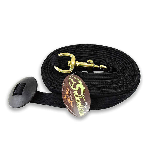 24 ' Flat Cotton Web Lunge Line with Bolt Snap & Rubber Stop