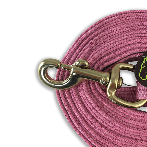 24 ' Flat Cotton Web Lunge Line with Bolt Snap & Rubber Stop
