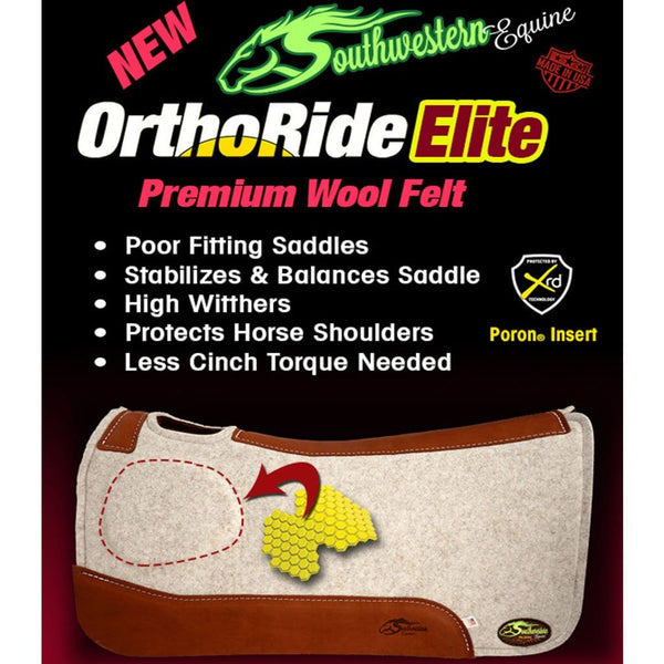 OrthoRide™ Elite - Premium All Wool Topper and Bottom - Saddle Pad