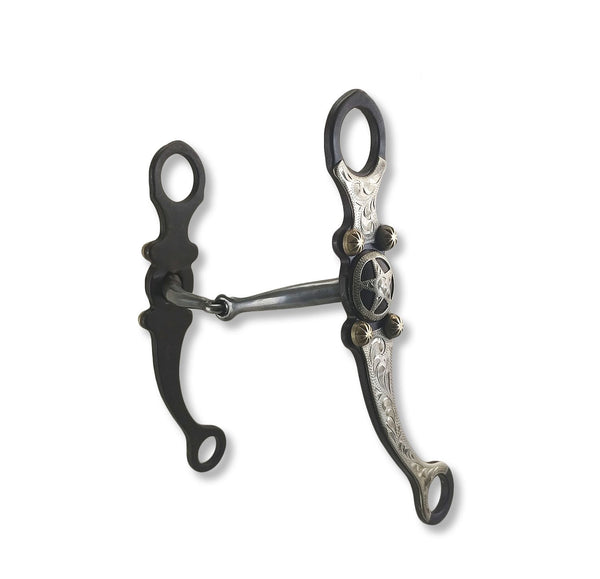Snaffle Long Shank Silver Texas Stars Show Bit - SouthwesternEquineSWE-173903