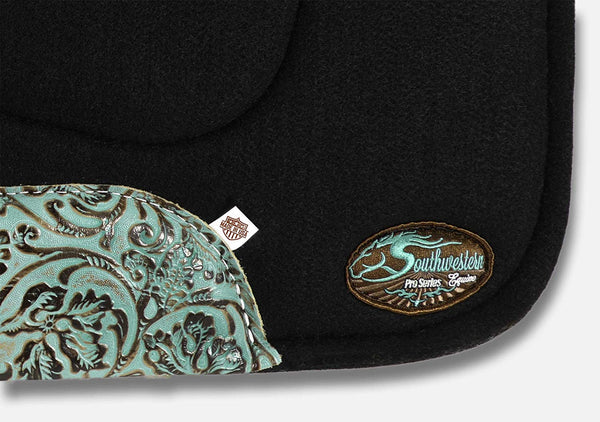 OrthoRide™ All Purpose Black Wool with Fleece Bottom Saddle Pad