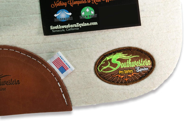 Southwestern Equine The Lone Star 100% Elite Pressed Cream Wool Saddle Pad