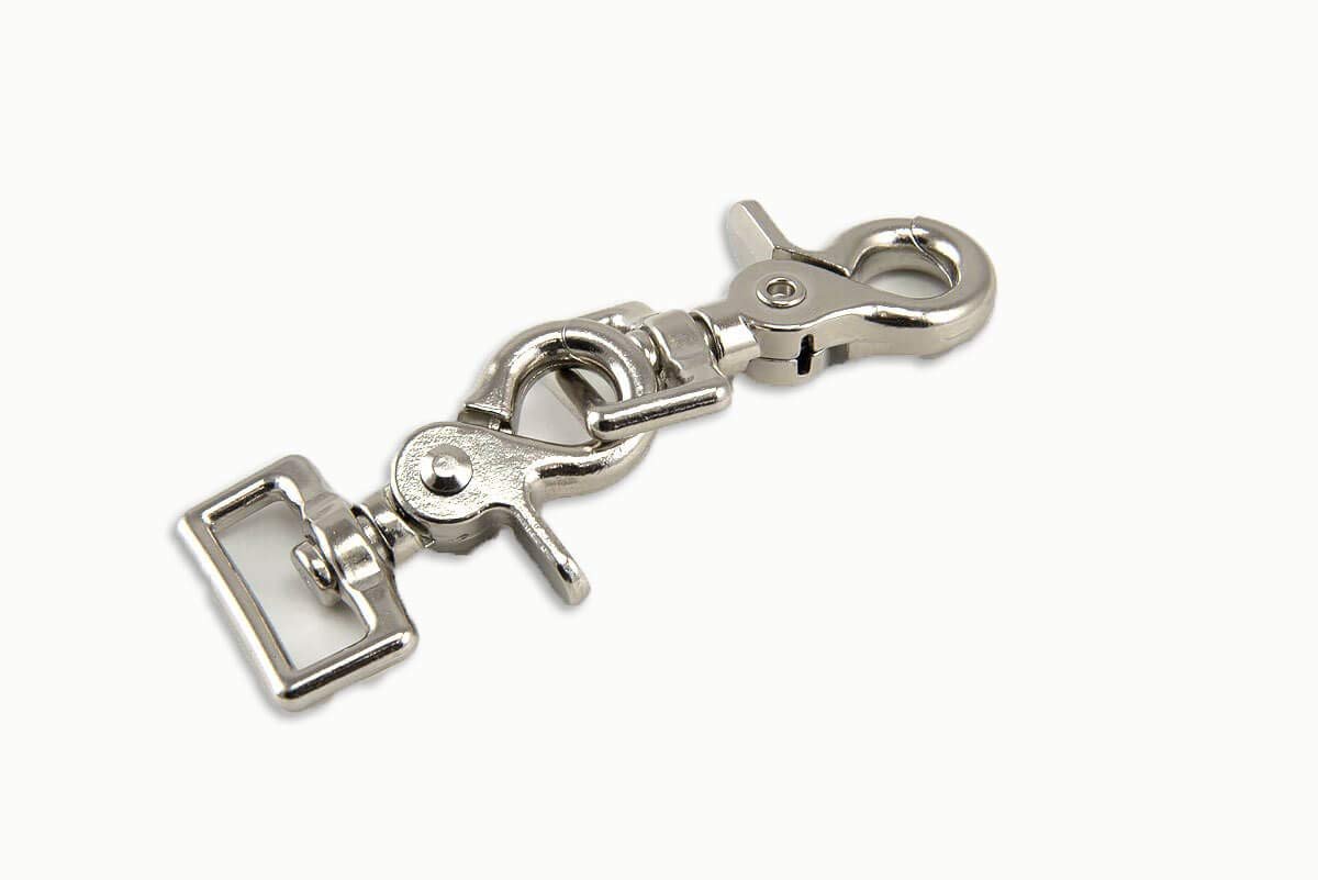 Southwestern Equine [2 Pack] Trigger Snap 1" Inch Square OR Round Eye Swivel - Nickel Plate Industrial Grade Rust Resistant - SouthwesternEquineAI-120125