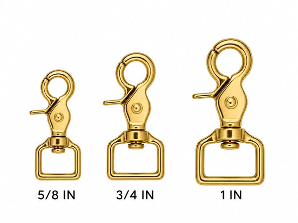 Brass Square Eye Trigger Snaps, 2-Pack