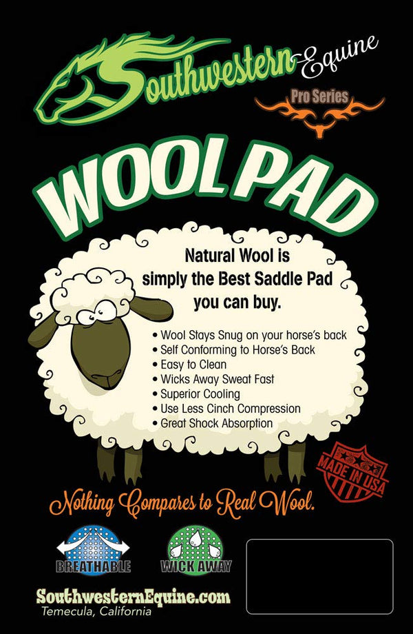 Montana Tan Wool Saddle Pad - Thick 1 Inch