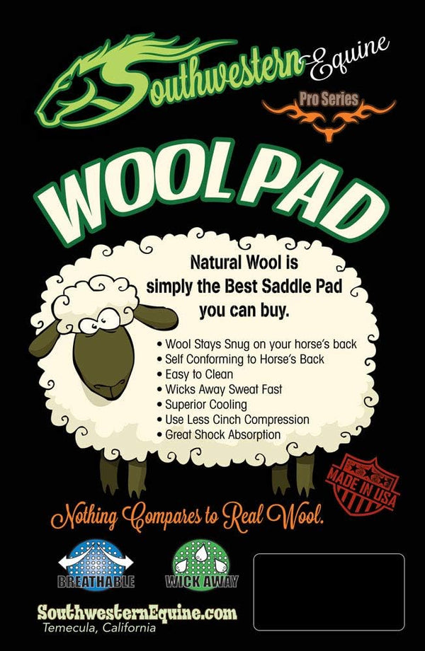Montana Tan Wool Saddle Pad - Thick 1 Inch