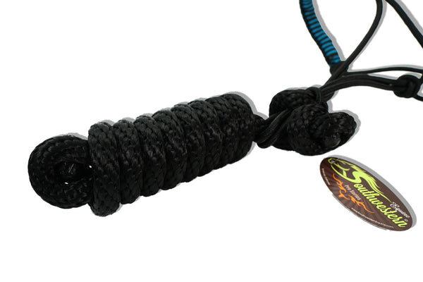 SOUTHWESTERN Rope Halter and Lead in Fun Colors with Braided Nose Band Equine
