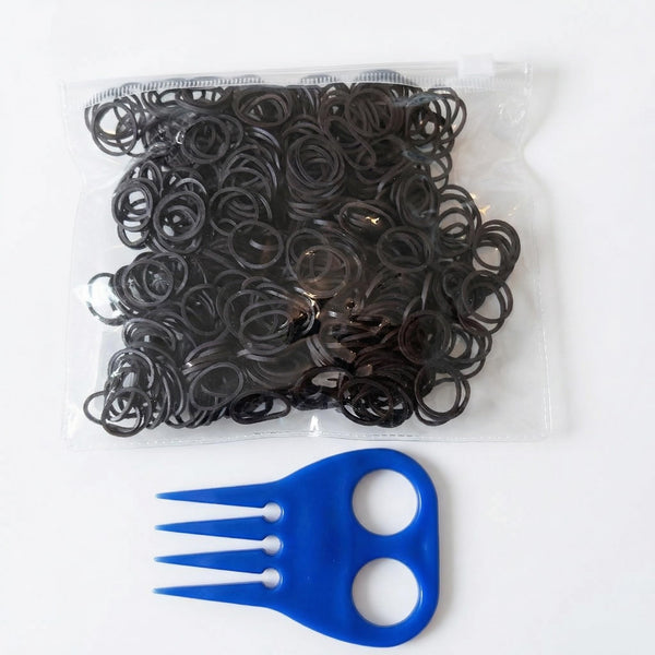 Horse Mane Braiding and banding Kit Mane/Tail Rubber Bands, Braid Aid Braiding Comb