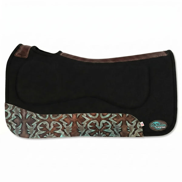 OrthoRide™ All Purpose Saddle Pad Black Wool Felt