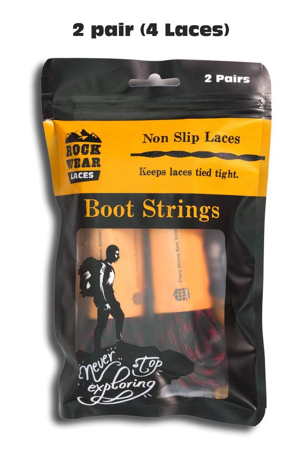 ROCKWEAR (2) PAIR NON SLIP HIKING BOOT LACES Hiking Boot Work Boot Shoelace