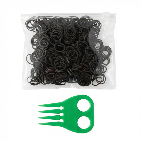 Horse Mane Braiding and banding Kit Mane/Tail Rubber Bands, Braid Aid Braiding Comb