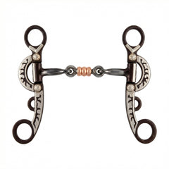 Go N' Show Dog Bone Bit with Copper Rings, 6-inch Cheeks