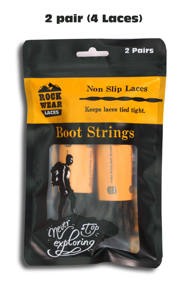 ROCKWEAR (2) PAIR NON SLIP HIKING BOOT LACES Hiking Boot Work Boot Shoelace