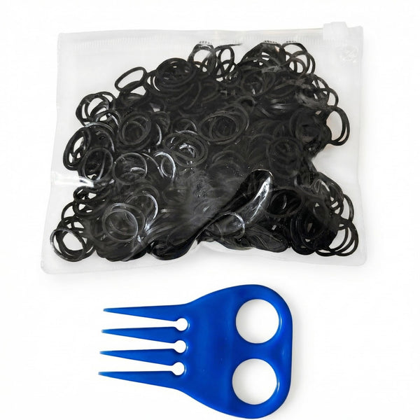 Horse Mane Braiding and banding Kit Mane/Tail Rubber Bands, Braid Aid Braiding Comb