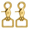 Brass Square Eye Trigger Snaps, 2-Pack