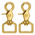 Brass Square Eye Trigger Snaps, 2-Pack