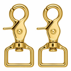 Brass Square Eye Trigger Snaps, 2-Pack