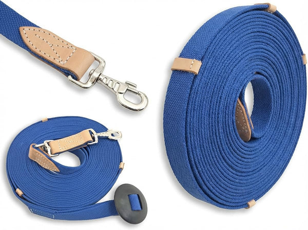 35' Flat Cotton Lunge Line with Rubber Stop
