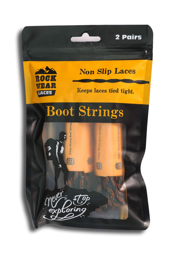ROCKWEAR (2) PAIR NON SLIP HIKING BOOT LACES Hiking Boot Work Boot Shoelace