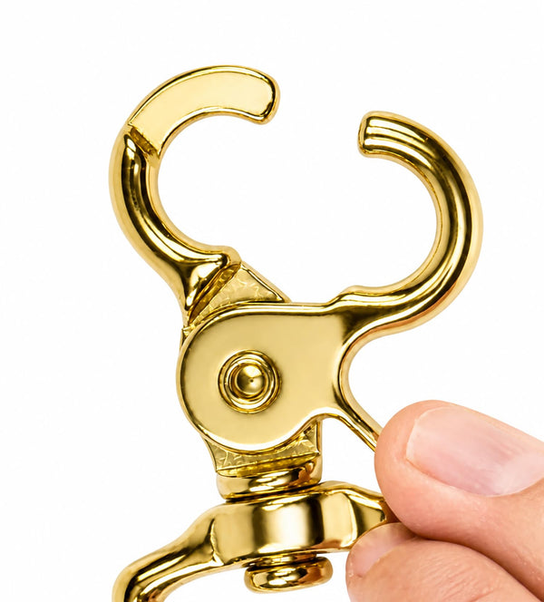 Brass Square Eye Trigger Snaps, 2-Pack